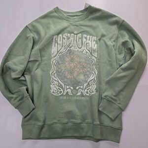 Hollister California Cosmic Eye‎ Graphic Sweatshirt Sage Green Size S